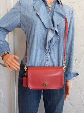 Coach 2012 Legacy Limited Edition, Penny Flap Bag, Coral Red, RARE!!!